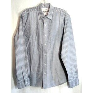 Frank & Eileen Finbar Blue Striped Button Down Long Sleeve Shirt Size S NWOT